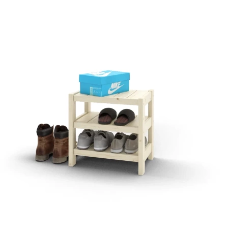 Тумба для обуви Классическая, 3 полки, 53х35х48,5 см ,деревянная, ХСК-18