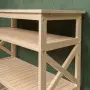 Этажерка Прованс Лайт широкая, 4 полки, 93х86х38 см, деревянная СП-33