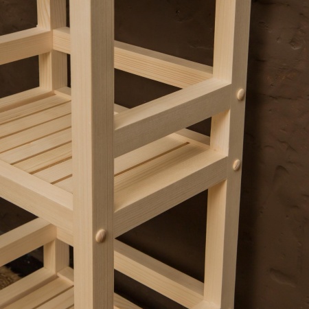 Этажерка на колесиках деревянная, 4 полки, 105 х 35 х 25, Универсальная, СУ-23