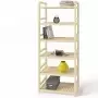 Стеллаж деревянный 6 полок, 165 х 70 х 35 см, Универсальный, СУ-04
