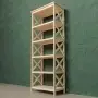 Стеллаж Прованс Лайт средний, 6 полок, 173х64х38 см, деревянный СП-25