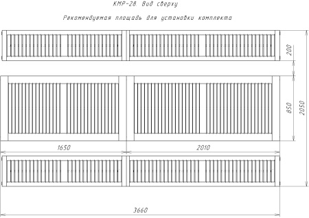 Купить  Комплект дачной мебели на 14-16 человек 370 см (2 стола, 4 лавки) деревянный, КМР-28